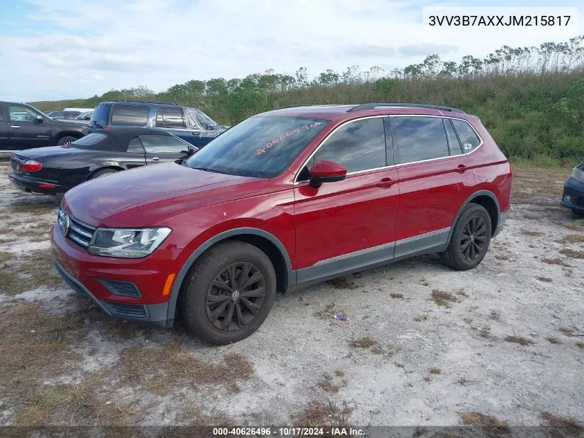 2018 Volkswagen Tiguan Se/Sel VIN: 3VV3B7AXXJM215817 Lot: 40626496