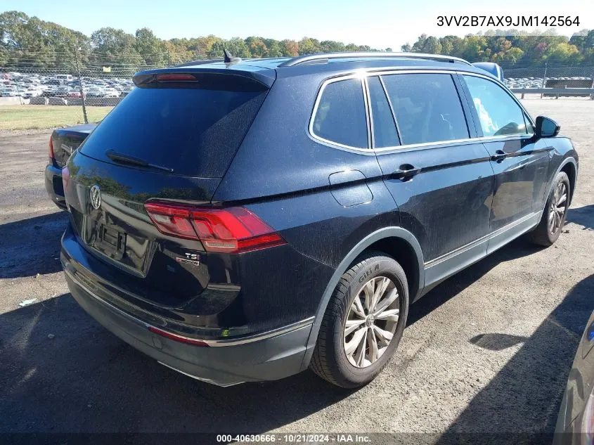 2018 Volkswagen Tiguan 2.0T Se/2.0T Sel VIN: 3VV2B7AX9JM142564 Lot: 40630666