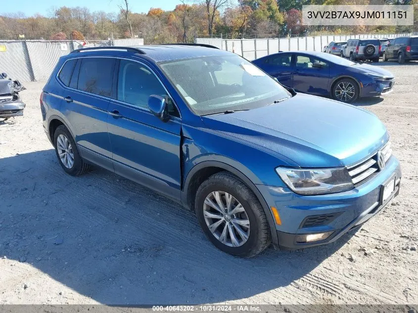 2018 Volkswagen Tiguan 2.0T Se/2.0T Sel VIN: 3VV2B7AX9JM011151 Lot: 40643202