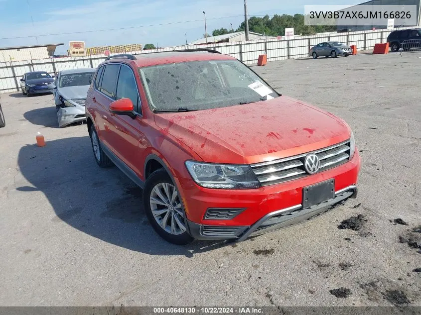 2018 Volkswagen Tiguan 2.0T Se/2.0T Sel VIN: 3VV3B7AX6JM166826 Lot: 40648130