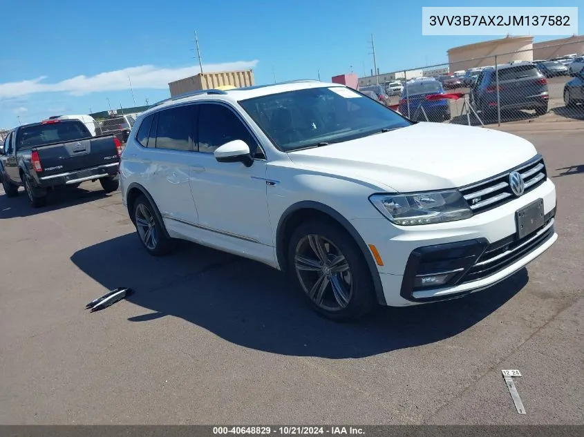 2018 Volkswagen Tiguan 2.0T Se/2.0T Sel VIN: 3VV3B7AX2JM137582 Lot: 40648829