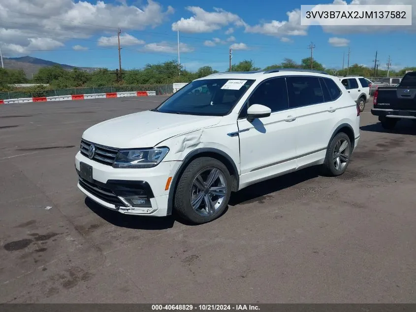 2018 Volkswagen Tiguan 2.0T Se/2.0T Sel VIN: 3VV3B7AX2JM137582 Lot: 40648829