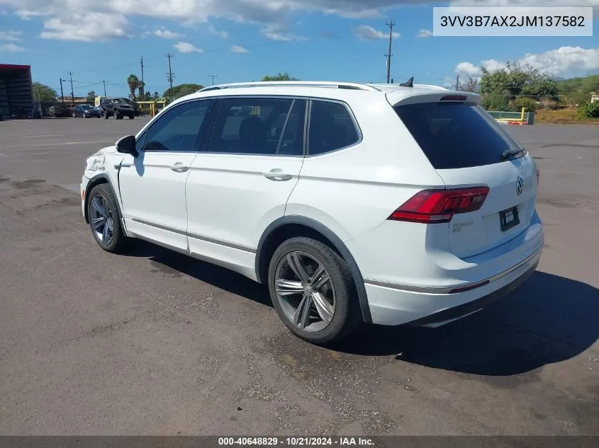 2018 Volkswagen Tiguan 2.0T Se/2.0T Sel VIN: 3VV3B7AX2JM137582 Lot: 40648829