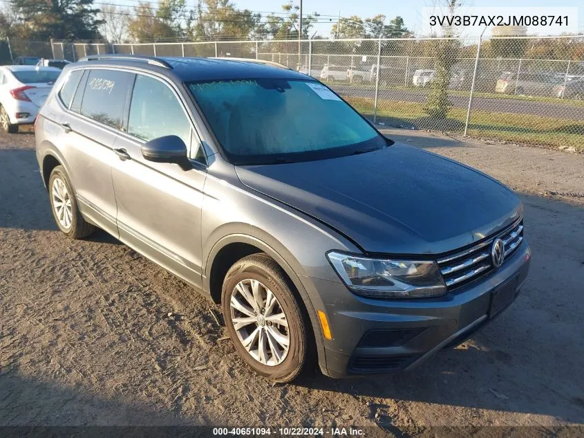 2018 Volkswagen Tiguan 2.0T Se/2.0T Sel VIN: 3VV3B7AX2JM088741 Lot: 40651094