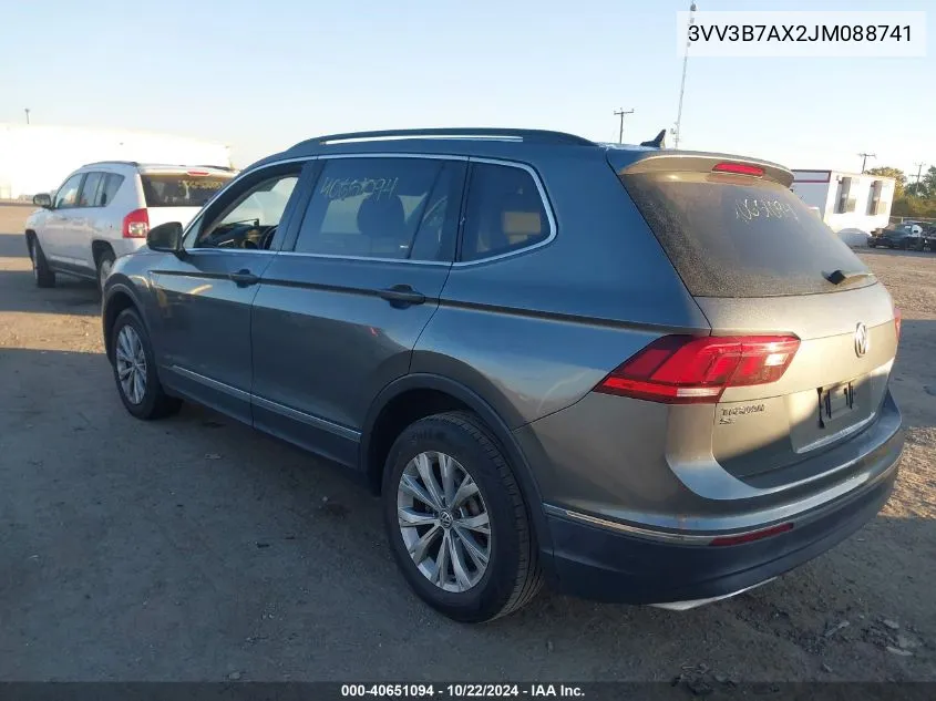 2018 Volkswagen Tiguan 2.0T Se/2.0T Sel VIN: 3VV3B7AX2JM088741 Lot: 40651094