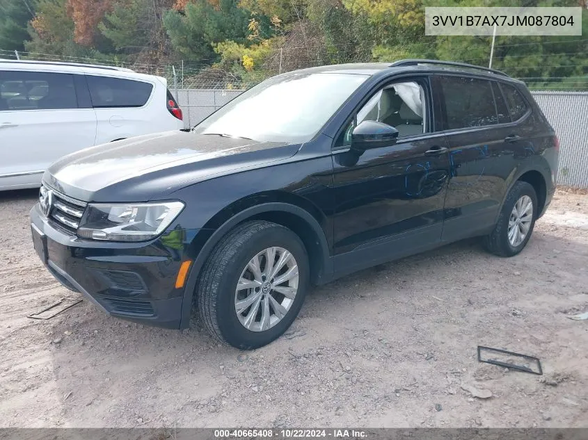 2018 Volkswagen Tiguan 2.0T S VIN: 3VV1B7AX7JM087804 Lot: 40665408