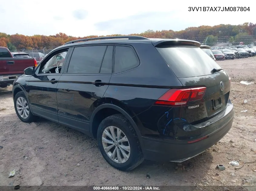 2018 Volkswagen Tiguan 2.0T S VIN: 3VV1B7AX7JM087804 Lot: 40665408