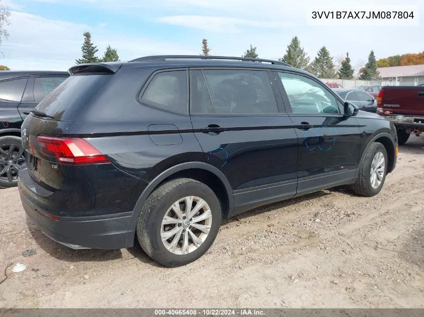 2018 Volkswagen Tiguan 2.0T S VIN: 3VV1B7AX7JM087804 Lot: 40665408