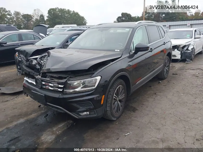 2018 Volkswagen Tiguan 2.0T Se/2.0T Sel VIN: 3VV2B7AX4JM006424 Lot: 40707013