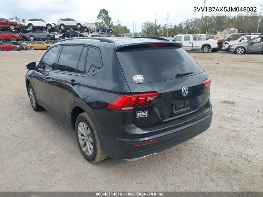 2018 Volkswagen Tiguan 2.0T S VIN: 3VV1B7AX5JM048032 Lot: 40714614