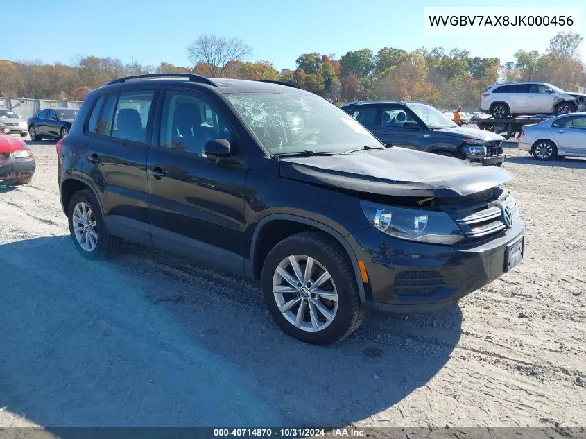 2018 Volkswagen Tiguan Limited 2.0T VIN: WVGBV7AX8JK000456 Lot: 40714870