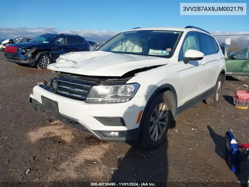 2018 Volkswagen Tiguan 2.0T Se/Sel VIN: 3VV2B7AX8JM002179 Lot: 40738490