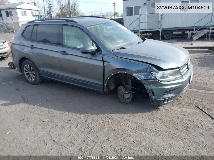 2018 Volkswagen Tiguan 2.0T S VIN: 3VV0B7AXXJM104509 Lot: 40775613