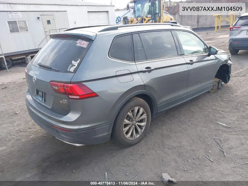 2018 Volkswagen Tiguan 2.0T S VIN: 3VV0B7AXXJM104509 Lot: 40775613