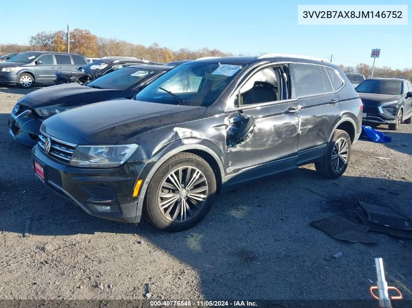 2018 Volkswagen Tiguan 2.0T Se/Sel VIN: 3VV2B7AX8JM146752 Lot: 40776545