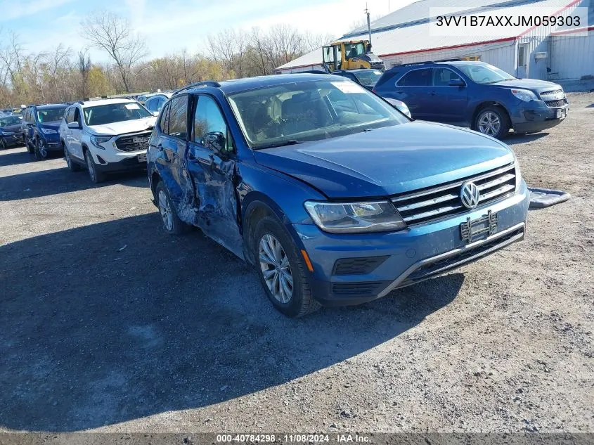 2018 Volkswagen Tiguan 2.0T S VIN: 3VV1B7AXXJM059303 Lot: 40784298