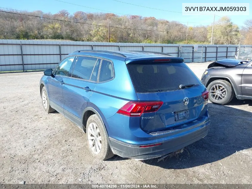 2018 Volkswagen Tiguan 2.0T S VIN: 3VV1B7AXXJM059303 Lot: 40784298