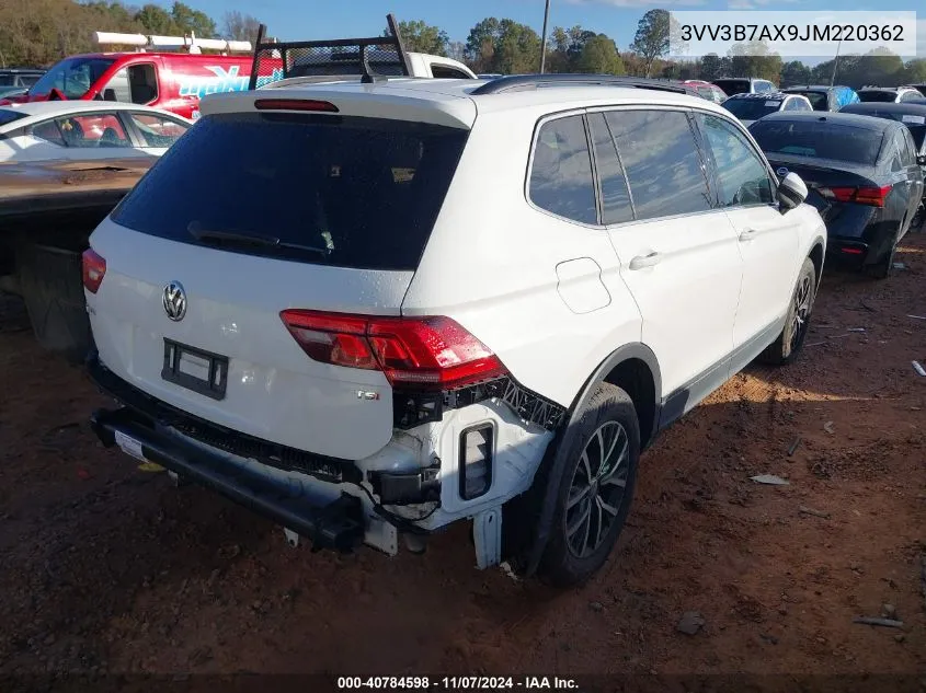 2018 Volkswagen Tiguan 2.0T Se/2.0T Sel VIN: 3VV3B7AX9JM220362 Lot: 40784598