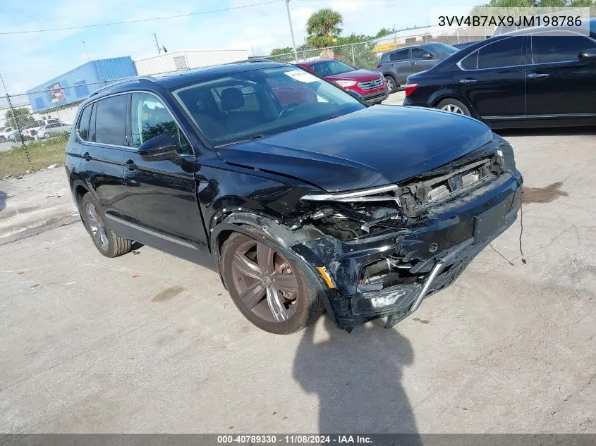 3VV4B7AX9JM198786 2018 Volkswagen Tiguan 2.0T Sel Premium