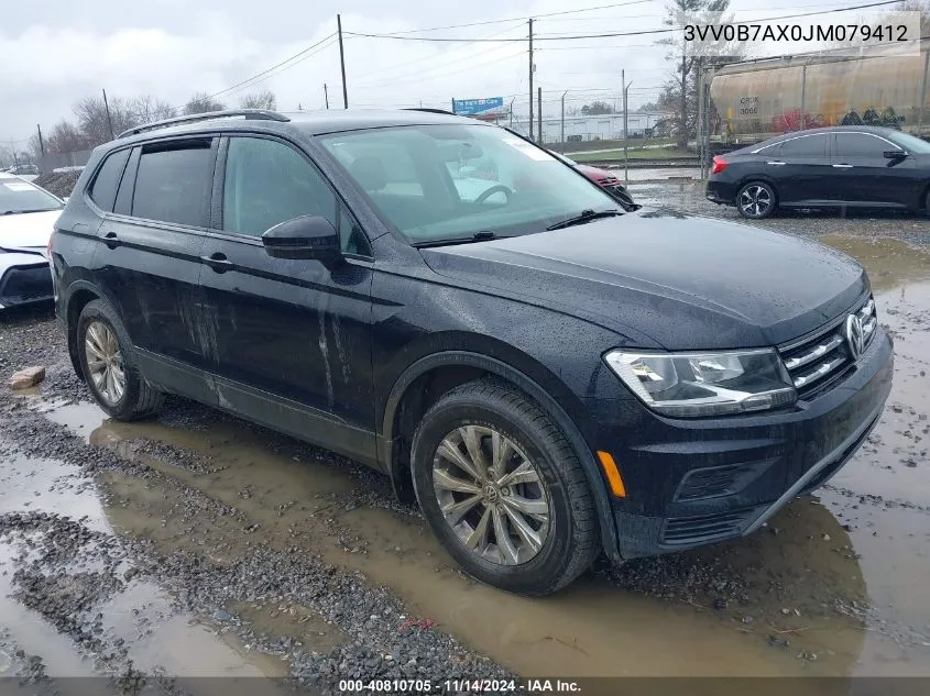 2018 Volkswagen Tiguan 2.0T S VIN: 3VV0B7AX0JM079412 Lot: 40810705