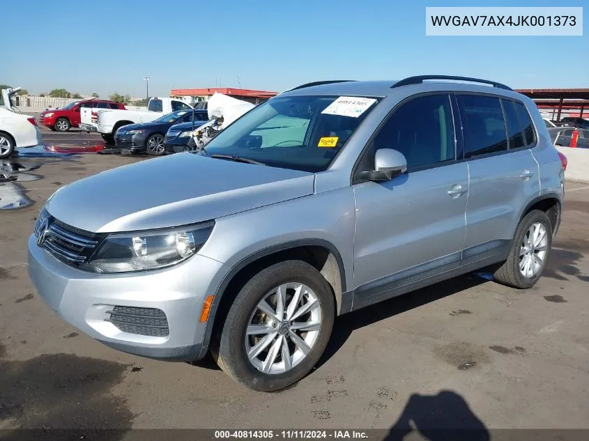 2018 Volkswagen Tiguan Limited 2.0T VIN: WVGAV7AX4JK001373 Lot: 40814305