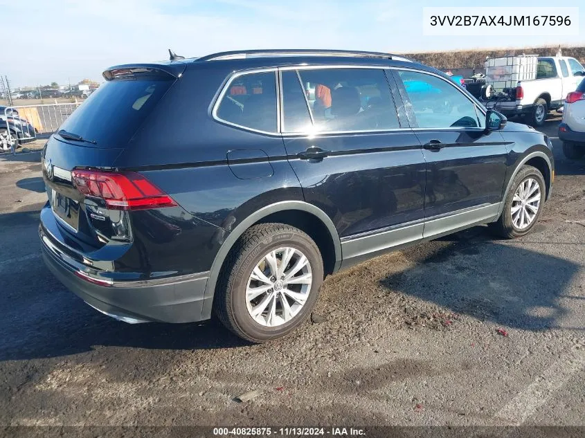 2018 Volkswagen Tiguan 2.0T Se/Sel VIN: 3VV2B7AX4JM167596 Lot: 40825875