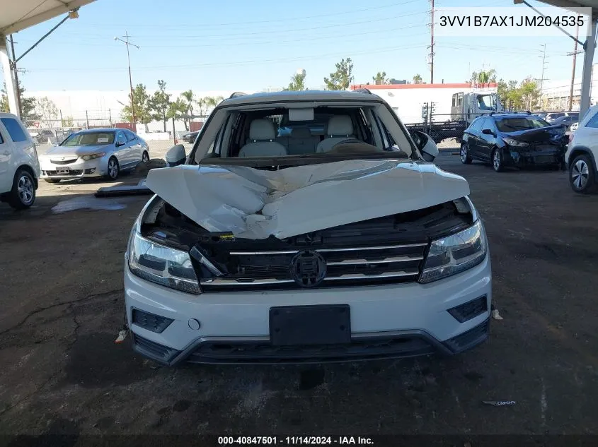 2018 Volkswagen Tiguan 2.0T S VIN: 3VV1B7AX1JM204535 Lot: 40847501