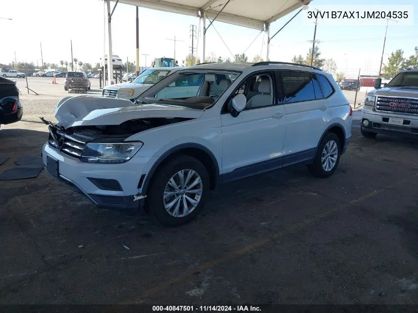 2018 Volkswagen Tiguan 2.0T S VIN: 3VV1B7AX1JM204535 Lot: 40847501