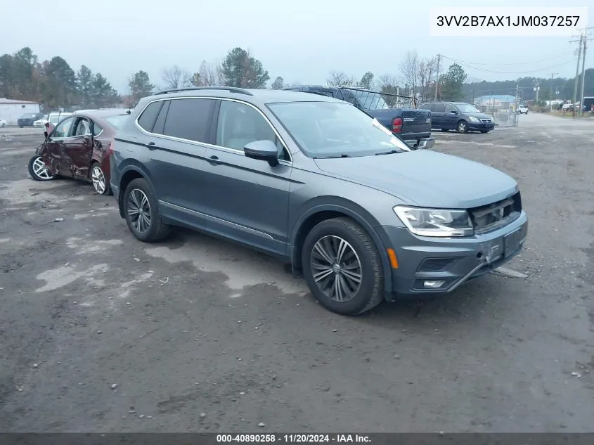 2018 Volkswagen Tiguan 2.0T Se/Sel VIN: 3VV2B7AX1JM037257 Lot: 40890258