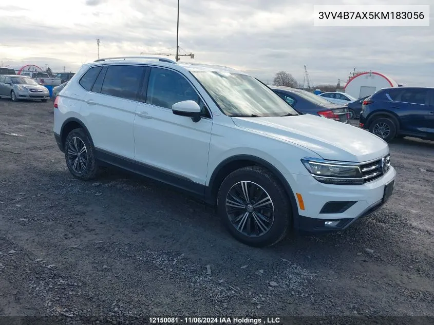 2019 Volkswagen Tiguan VIN: 3VV4B7AX5KM183056 Lot: 12150081