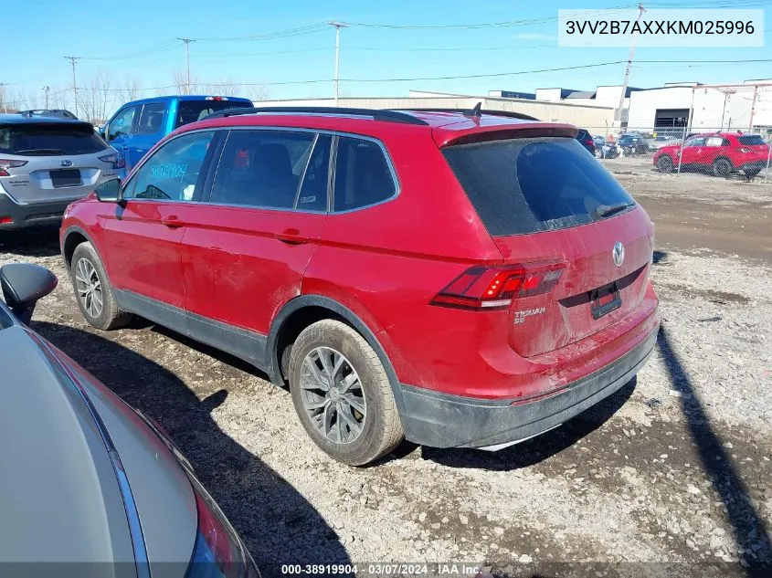 2019 Volkswagen Tiguan 2.0T Se/2.0T Sel/2.0T Sel R-Line/2.0T Sel R-Line Black VIN: 3VV2B7AXXKM025996 Lot: 38919904