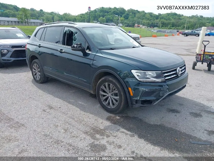 3VV0B7AXXKM027383 2019 Volkswagen Tiguan 2.0T S