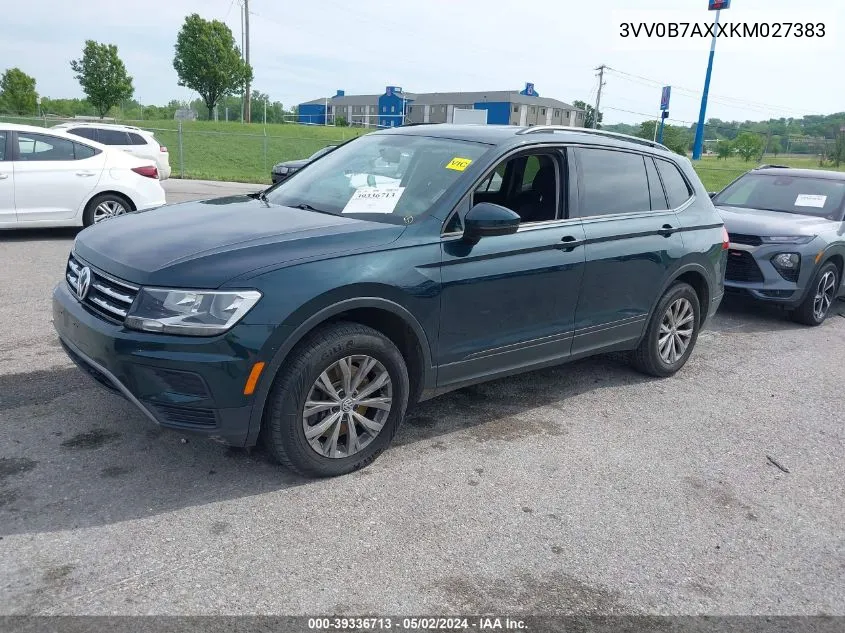 2019 Volkswagen Tiguan 2.0T S VIN: 3VV0B7AXXKM027383 Lot: 39336713