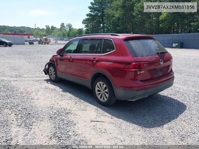 2019 Volkswagen Tiguan 2.0T Se/2.0T Sel/2.0T Sel R-Line/2.0T Sel R-Line Black VIN: 3VV2B7AX2KM031856 Lot: 39698189