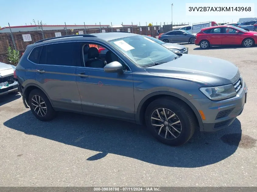 2019 Volkswagen Tiguan 2.0T Se/2.0T Sel/2.0T Sel R-Line/2.0T Sel R-Line Black VIN: 3VV2B7AX3KM143968 Lot: 39838788