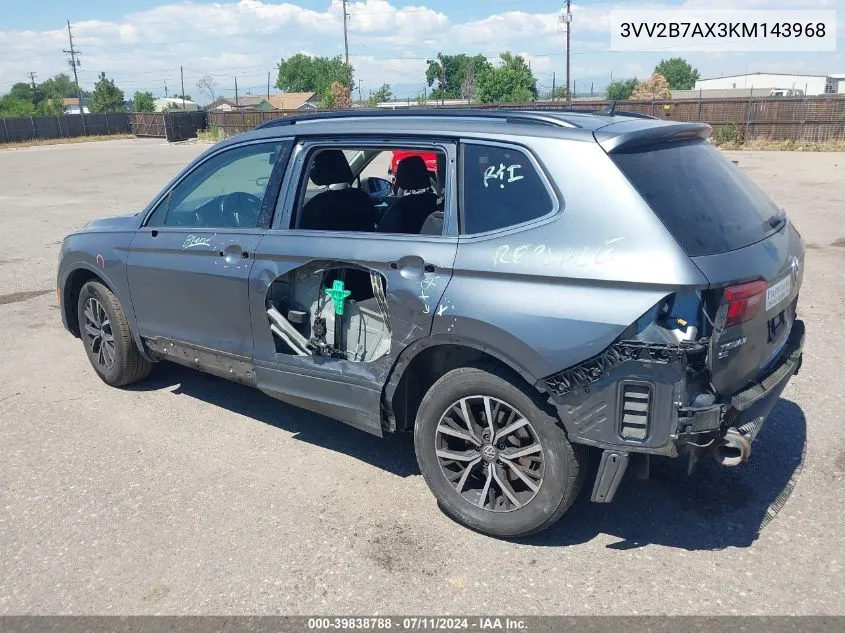 2019 Volkswagen Tiguan 2.0T Se/2.0T Sel/2.0T Sel R-Line/2.0T Sel R-Line Black VIN: 3VV2B7AX3KM143968 Lot: 39838788