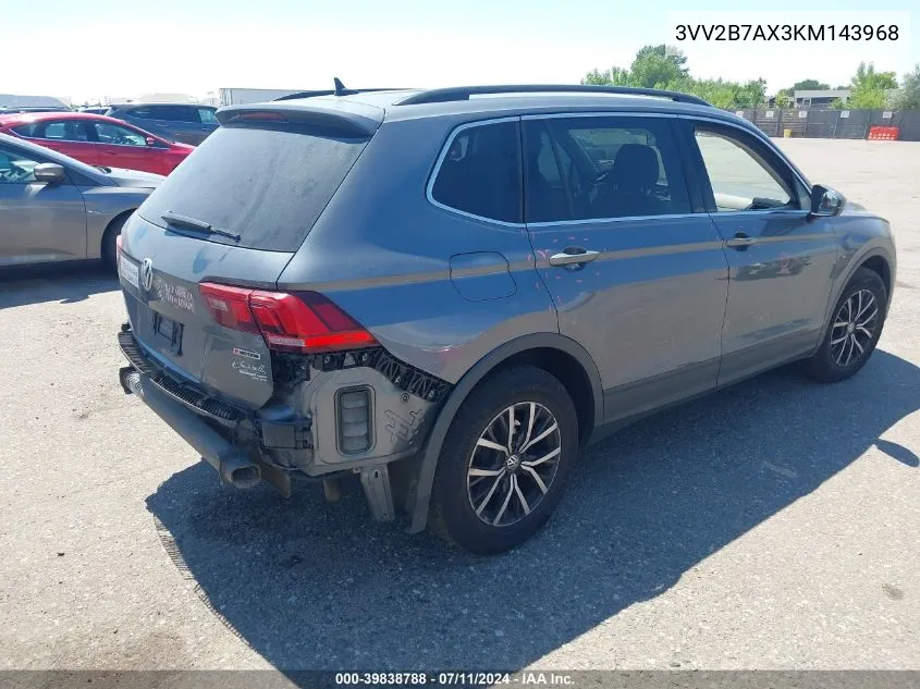 2019 Volkswagen Tiguan 2.0T Se/2.0T Sel/2.0T Sel R-Line/2.0T Sel R-Line Black VIN: 3VV2B7AX3KM143968 Lot: 39838788