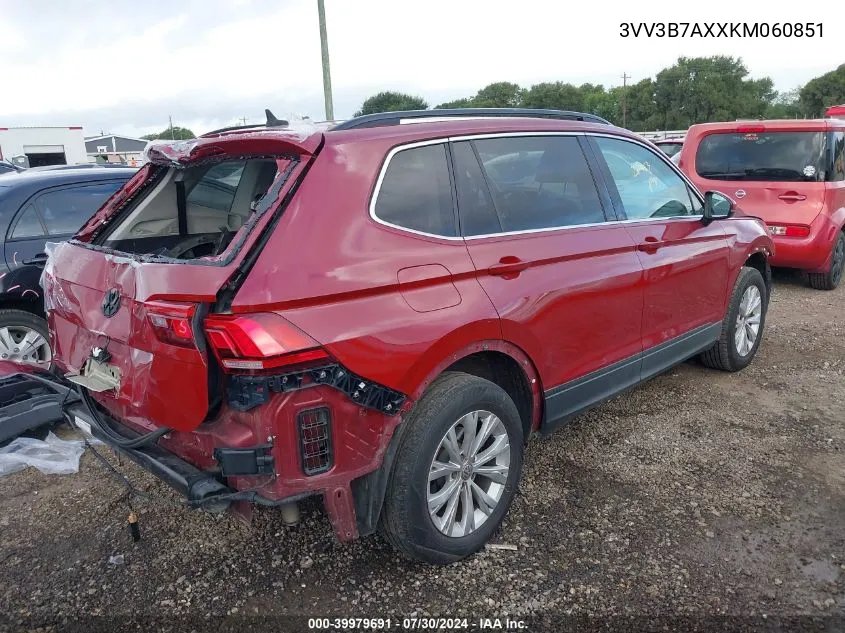 2019 Volkswagen Tiguan 2.0T Se/2.0T Sel/2.0T Sel R-Line/2.0T Sel R-Line Black VIN: 3VV3B7AXXKM060851 Lot: 39979691