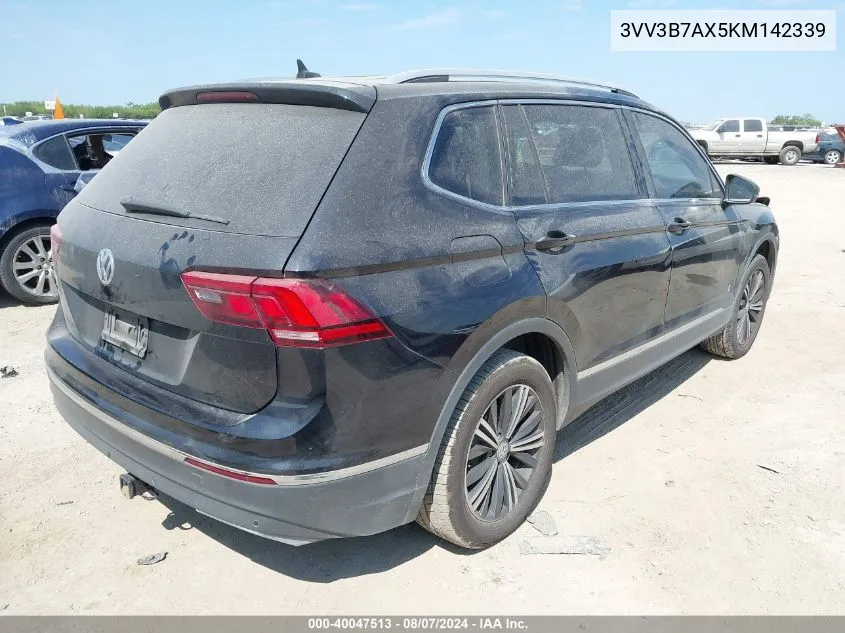 3VV3B7AX5KM142339 2019 Volkswagen Tiguan 2.0T Se/2.0T Sel/2.0T Sel R-Line/2.0T Sel R-Line Black