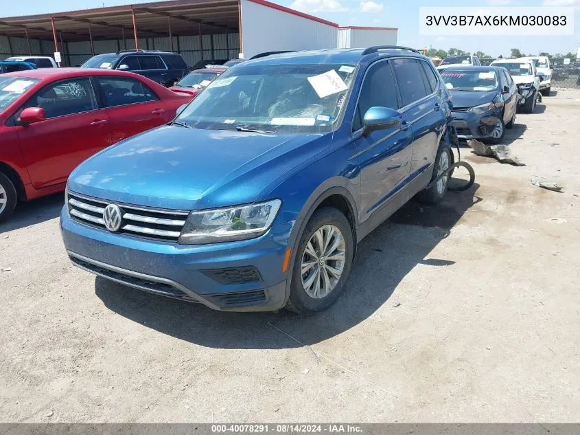 2019 Volkswagen Tiguan 2.0T Se/2.0T Sel/2.0T Sel R-Line/2.0T Sel R-Line Black VIN: 3VV3B7AX6KM030083 Lot: 40078291