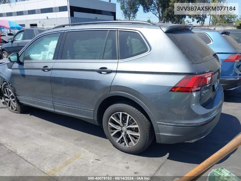 2019 Volkswagen Tiguan 2.0T Se/2.0T Sel/2.0T Sel R-Line/2.0T Sel R-Line Black VIN: 3VV3B7AX5KM077184 Lot: 40079183