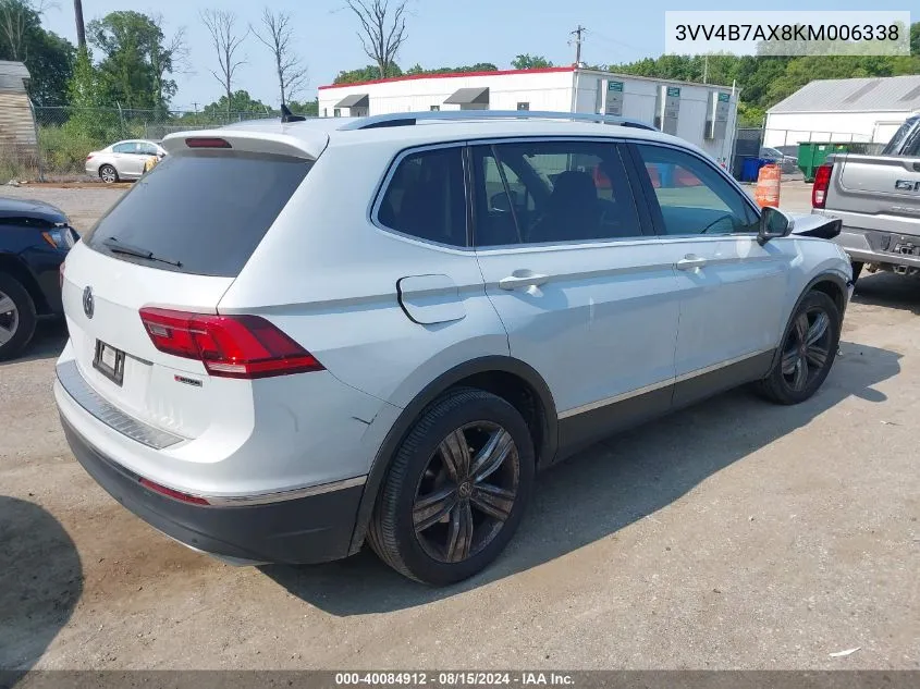 2019 Volkswagen Tiguan 2.0T Sel Premium/2.0T Sel Premium R-Line VIN: 3VV4B7AX8KM006338 Lot: 40084912