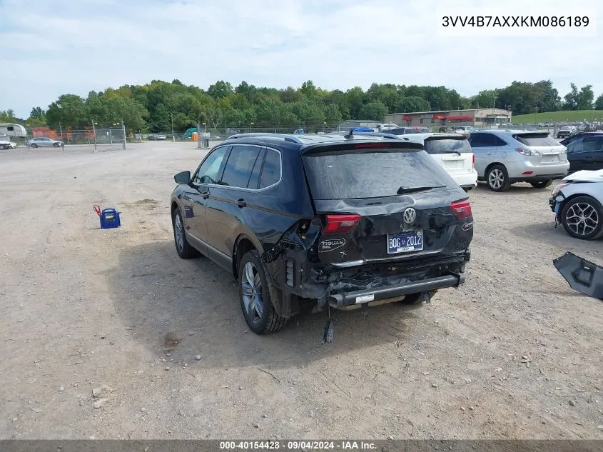 2019 Volkswagen Tiguan 2.0T Sel Premium/2.0T Sel Premium R-Line VIN: 3VV4B7AXXKM086189 Lot: 40154428