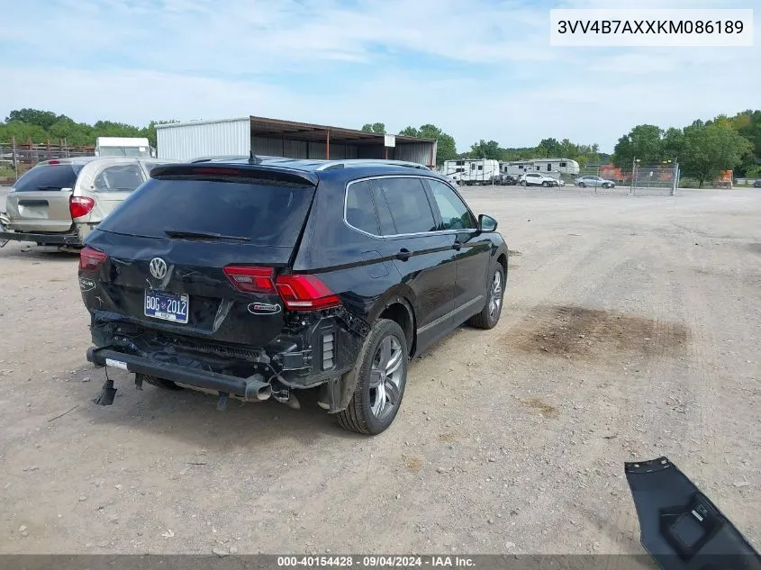 2019 Volkswagen Tiguan 2.0T Sel Premium/2.0T Sel Premium R-Line VIN: 3VV4B7AXXKM086189 Lot: 40154428