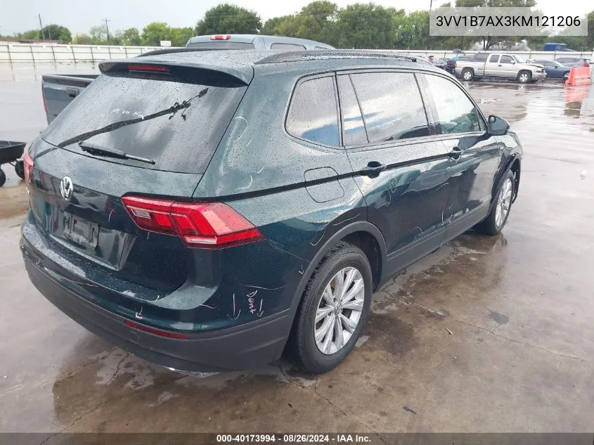 3VV1B7AX3KM121206 2019 Volkswagen Tiguan 2.0T S