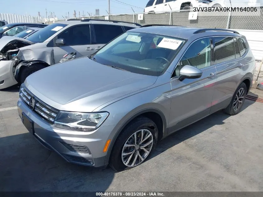 2019 Volkswagen Tiguan 2.0T Se/2.0T Sel/2.0T Sel R-Line/2.0T Sel R-Line Black VIN: 3VV3B7AX0KM164006 Lot: 40175378