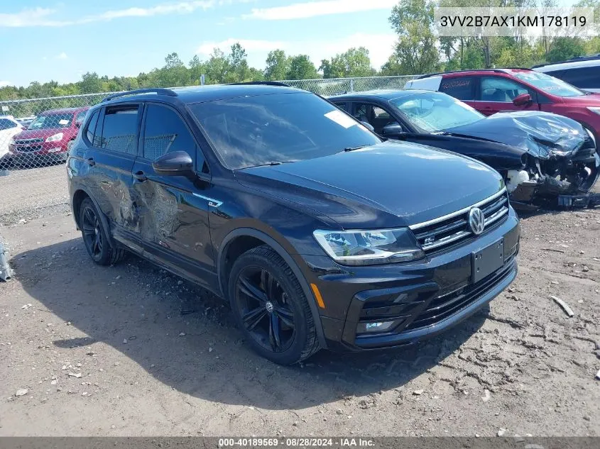 2019 Volkswagen Tiguan 2.0T Se/2.0T Sel/2.0T Sel R-Line/2.0T Sel R-Line Black VIN: 3VV2B7AX1KM178119 Lot: 40189569