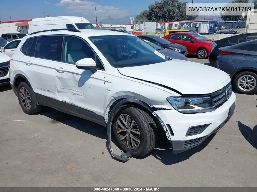 2019 Volkswagen Tiguan 2.0T Se/2.0T Sel/2.0T Sel R-Line/2.0T Sel R-Line Black VIN: 3VV3B7AX2KM041789 Lot: 40247348