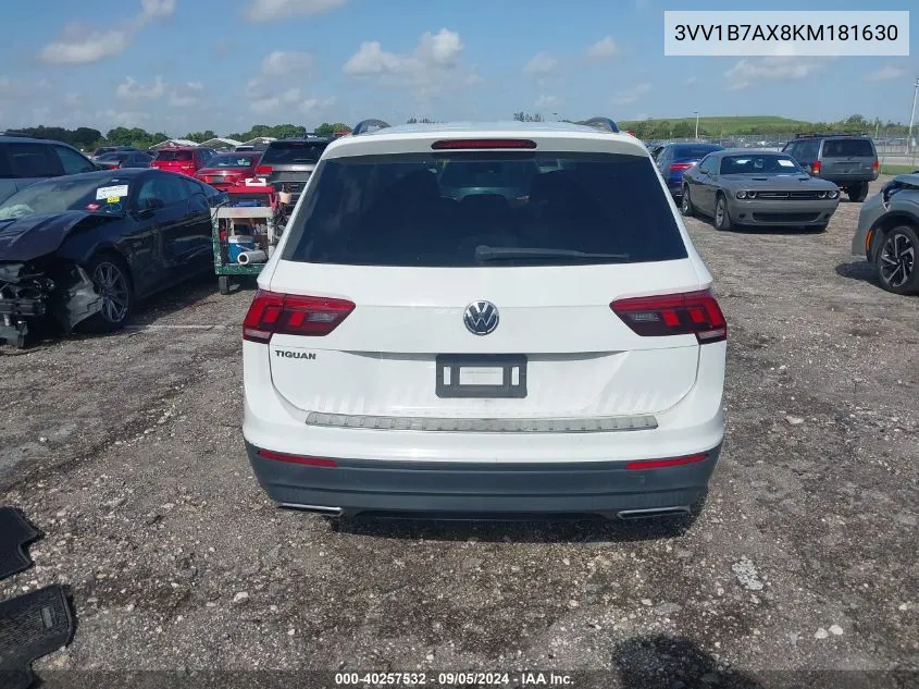 3VV1B7AX8KM181630 2019 Volkswagen Tiguan S