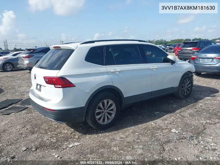 3VV1B7AX8KM181630 2019 Volkswagen Tiguan S